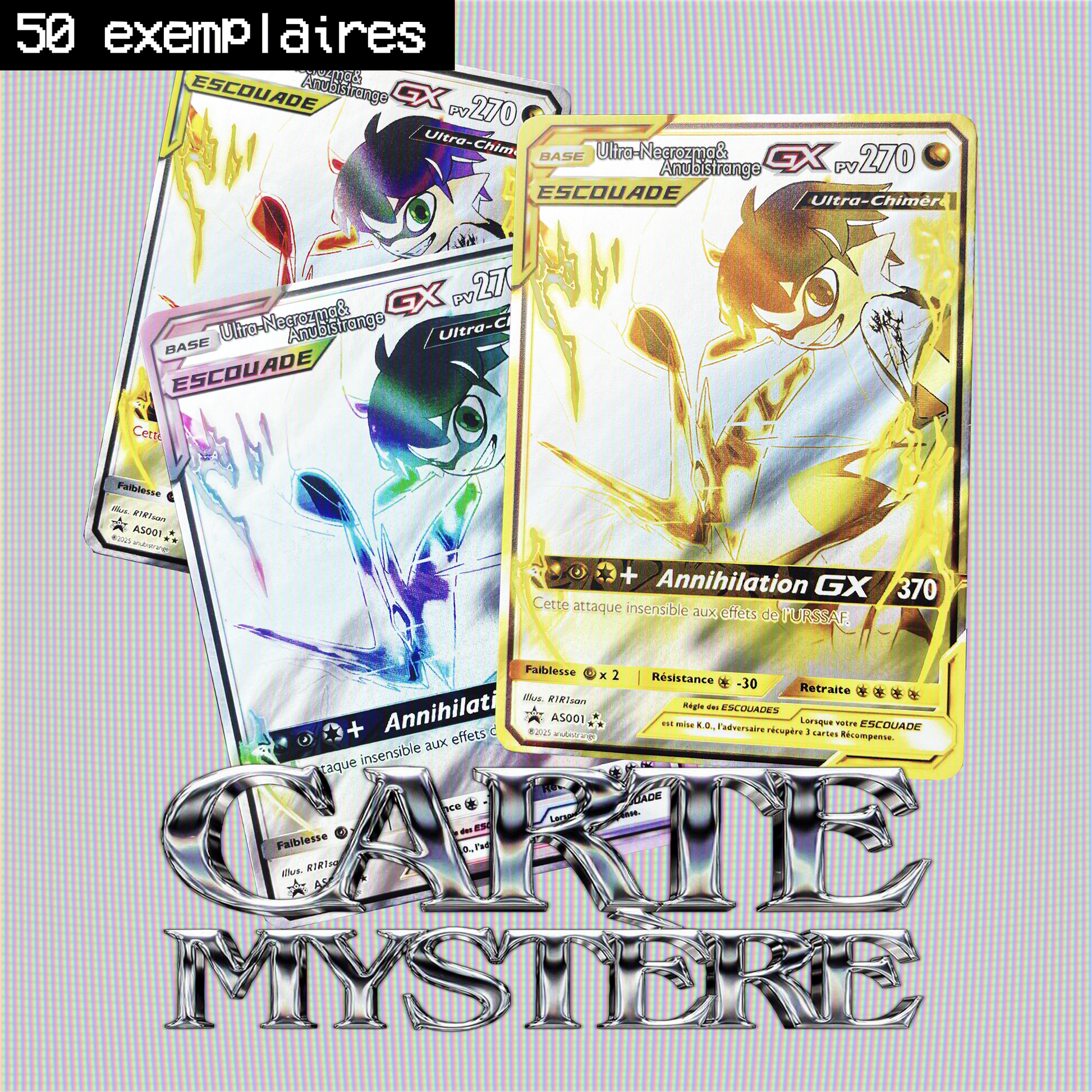 1 CARTE MYSTÈRE «ULTRA-NECROZMA & ANUBISTRANGE GX» (50 EXEMPLAIRES)